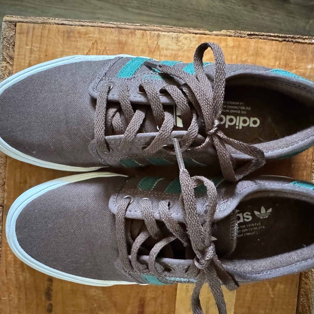 Adidas Brown and Teal Sneakers NEW IN BOX